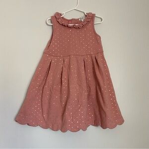 Rachel Zoe polka dot dress ruffled collar pink scallop 5T